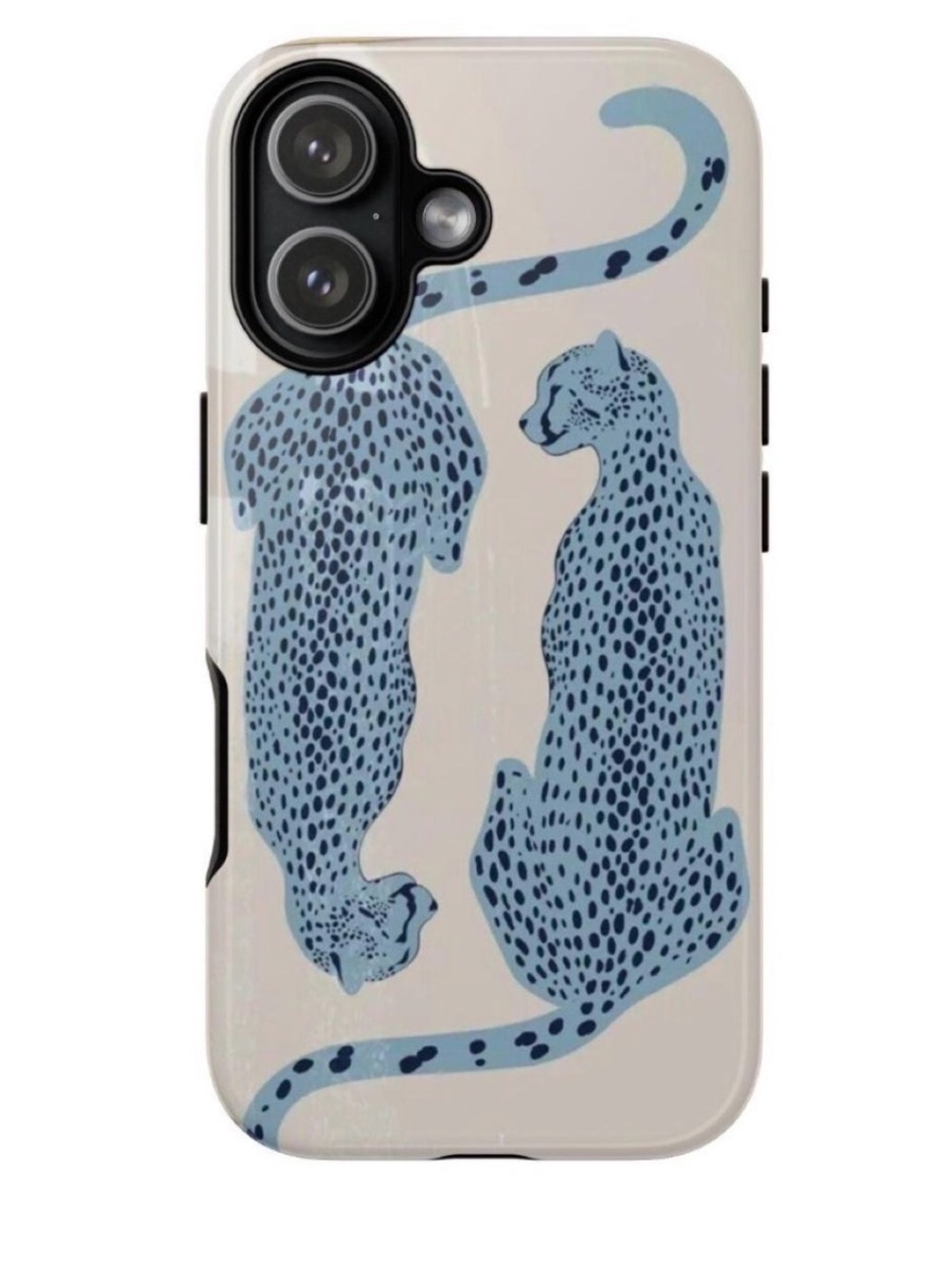 Blue Leopard Print Protective Phone Case for Cell Phones